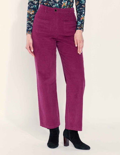 Pantalon large velours côtelé uni SAYA