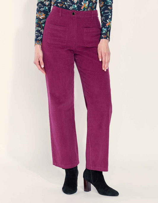 Pantalon large velours côtelé uni SAYA