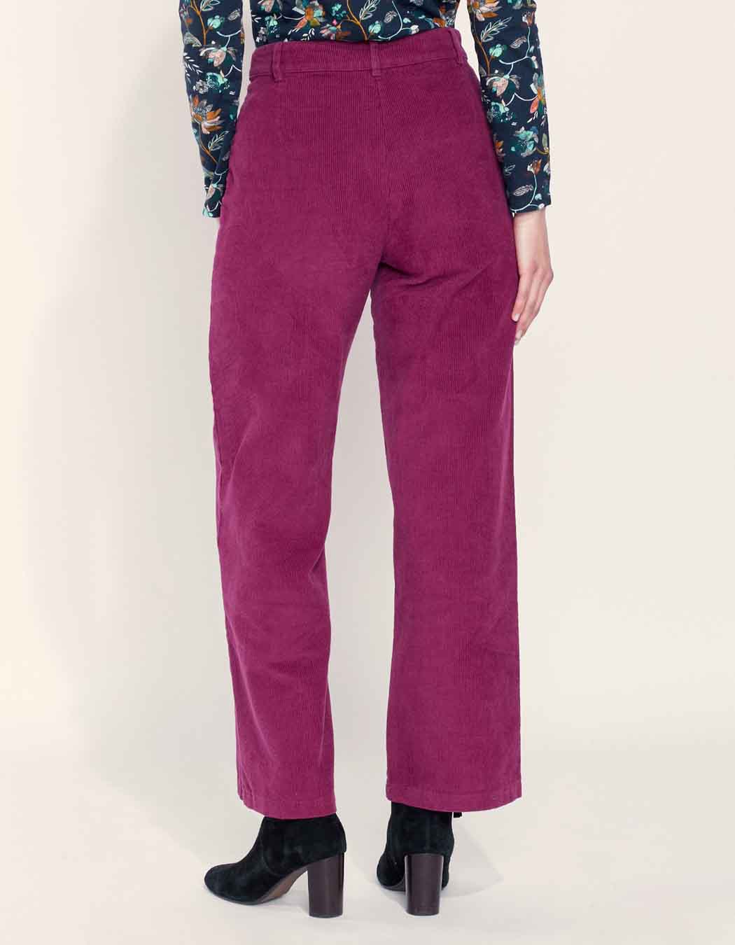 Pantalon large velours côtelé uni SAYA