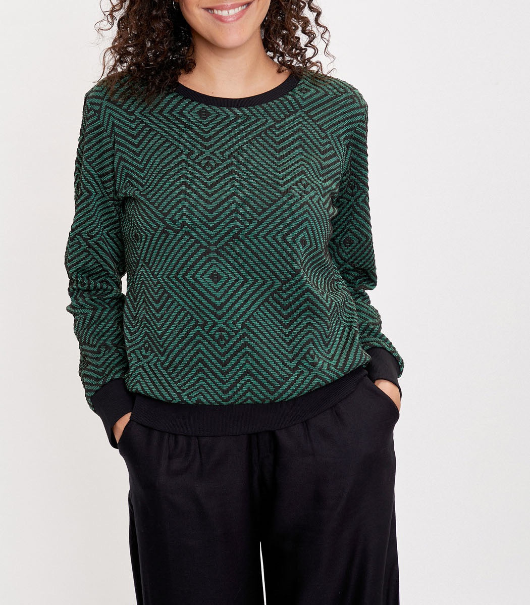 Sweat maille imprimé TINGRI
