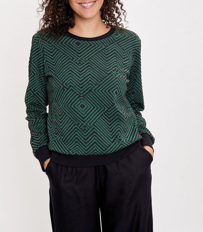 Sweat maille imprimé TINGRI