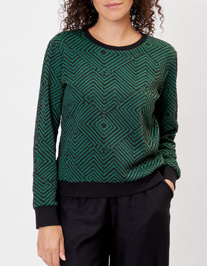 Sweat maille imprimé TINGRI