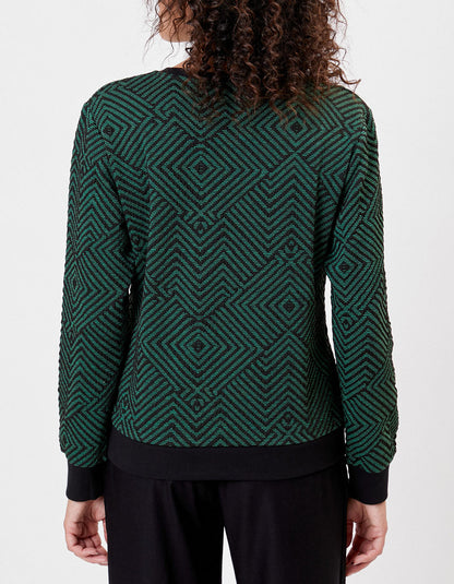 Sweat maille imprimé TINGRI
