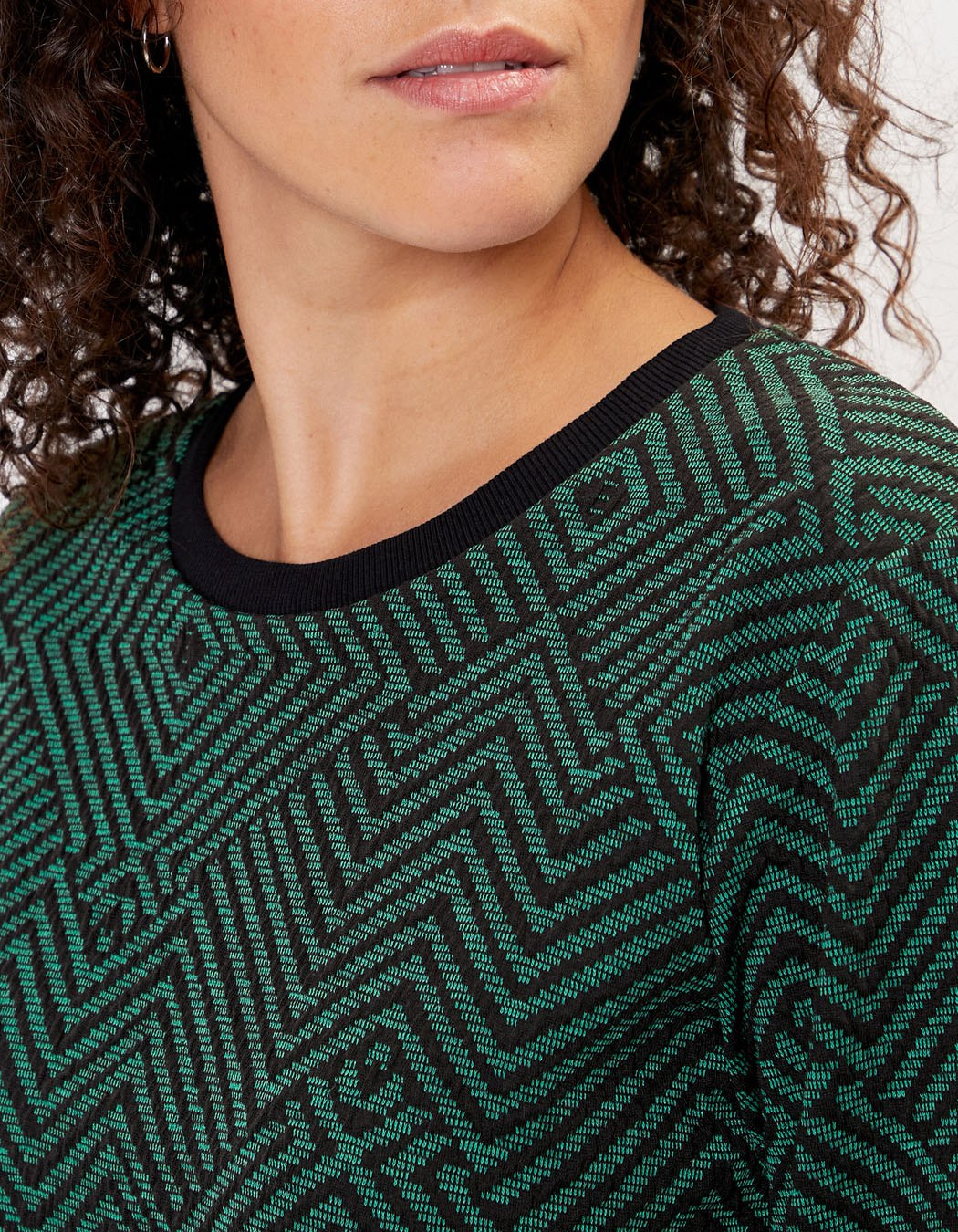 Sweat maille imprimé TINGRI