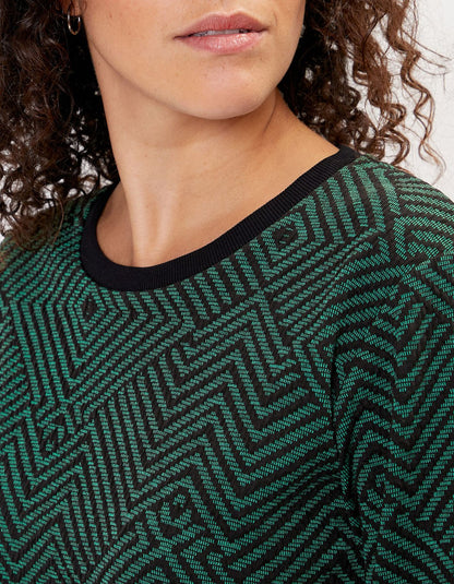 Sweat maille imprimé TINGRI