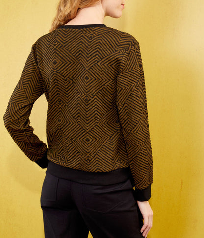 Sweat maille imprimé TINGRI