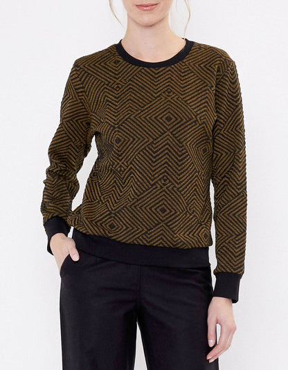 Sweat maille imprimé TINGRI