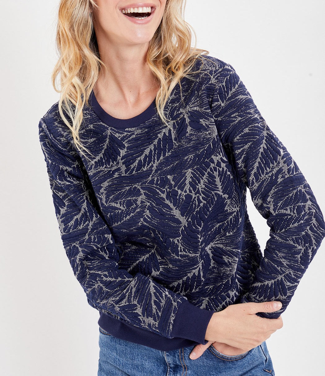 Sweat maille imprimé TINGRI