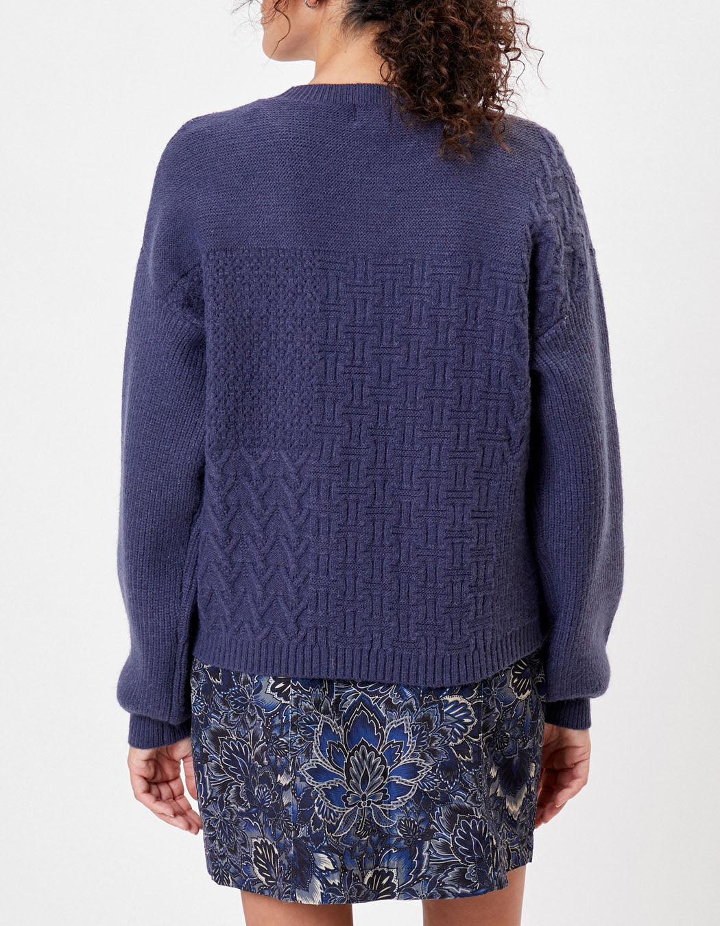 Pull patchwork col rond SVEA