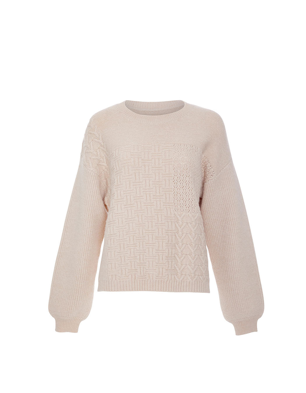 Pull patchwork col rond SVEA