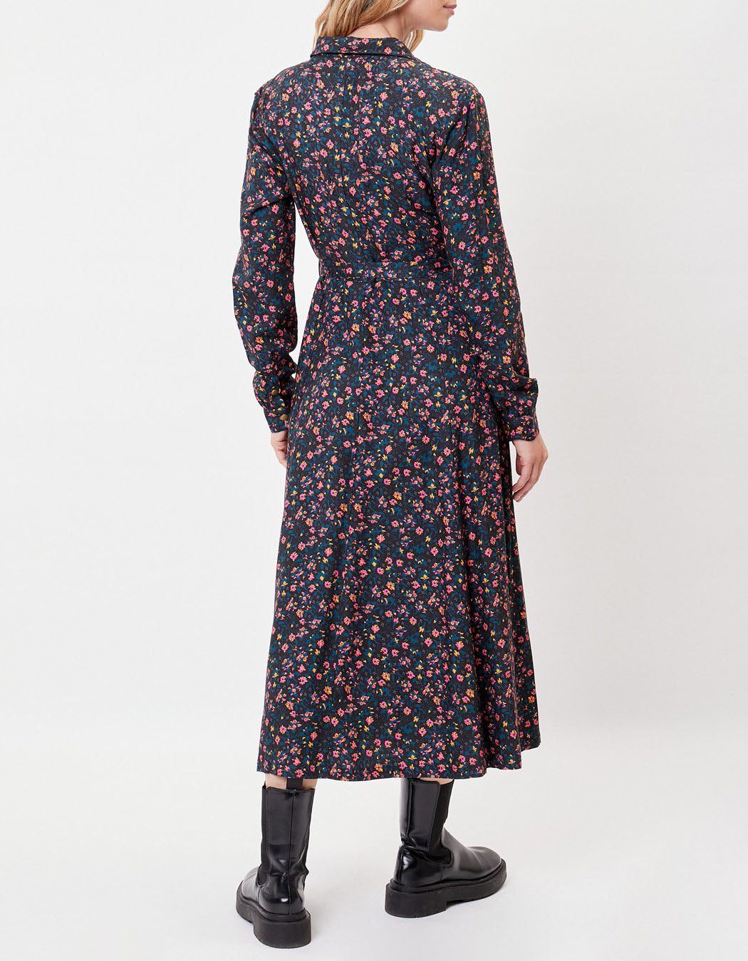 Robe chemise imprimée coupe midi ANNA