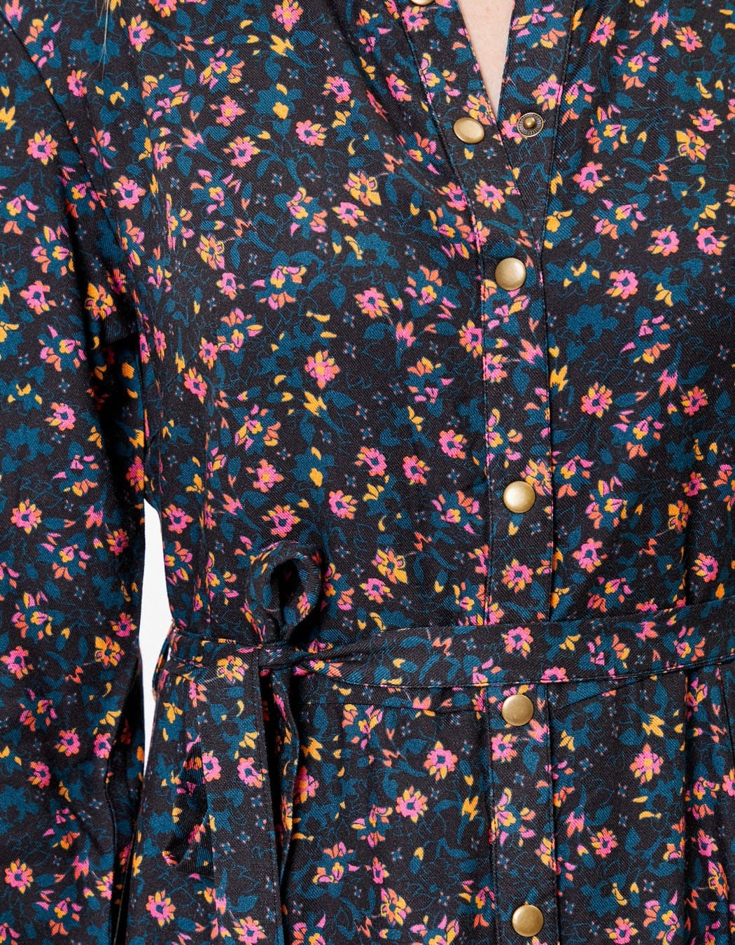 Robe chemise imprimée coupe midi ANNA