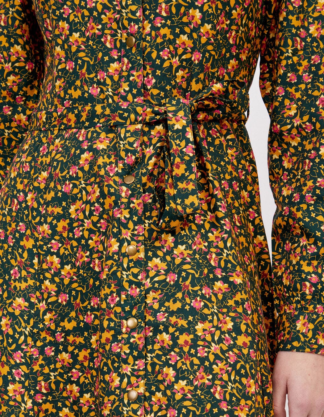 Robe chemise imprimée coupe midi ANNA