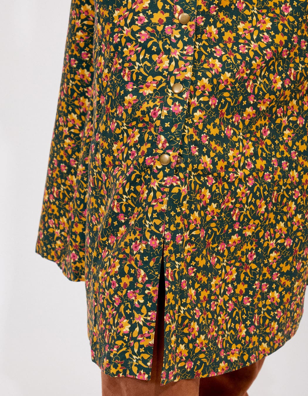Robe chemise imprimée coupe midi ANNA