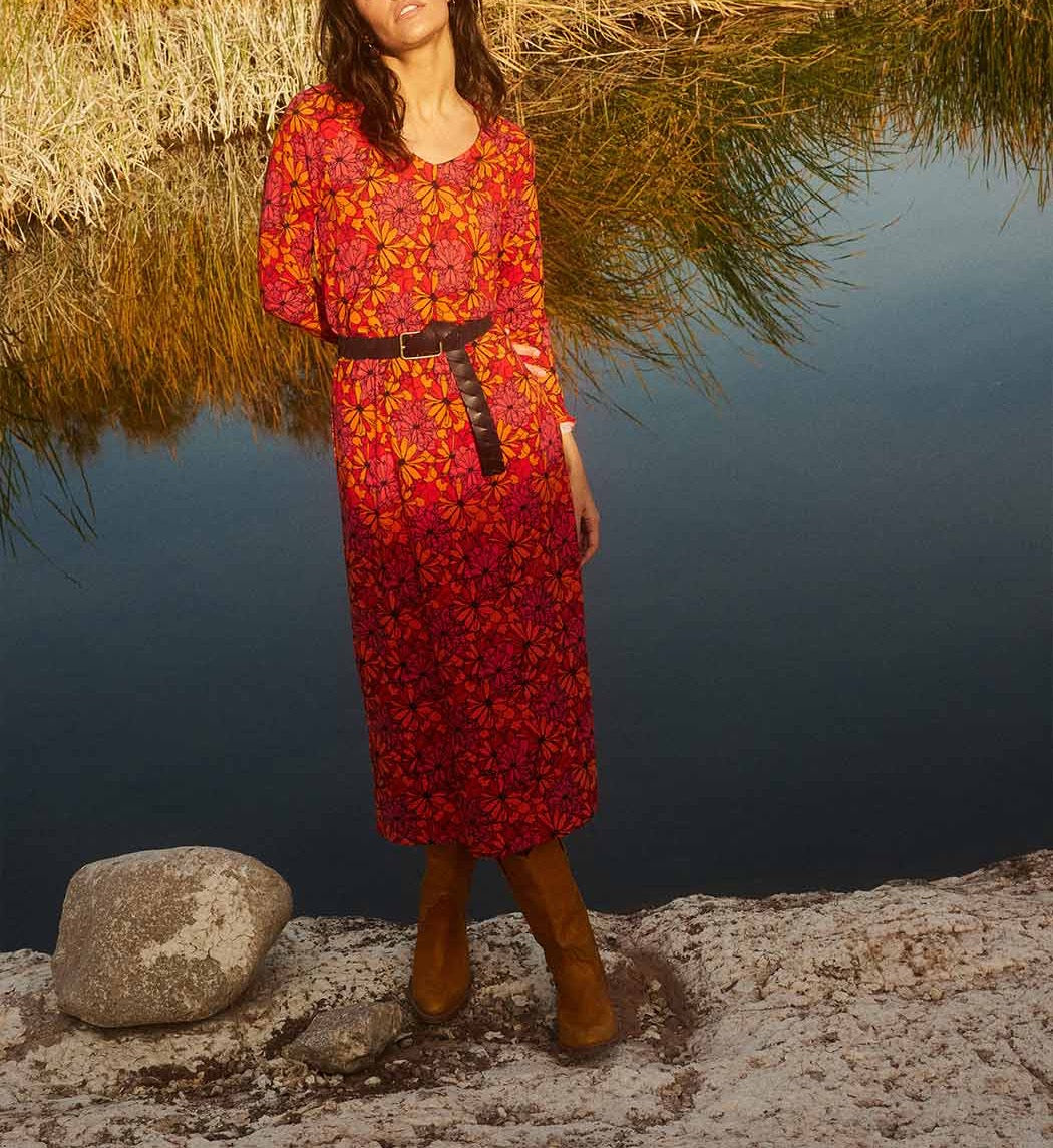 Robe midi en maille jersey BEELA