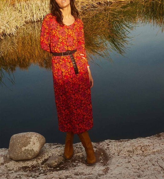 Robe midi en maille jersey BEELA