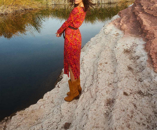 Robe midi en maille jersey BEELA
