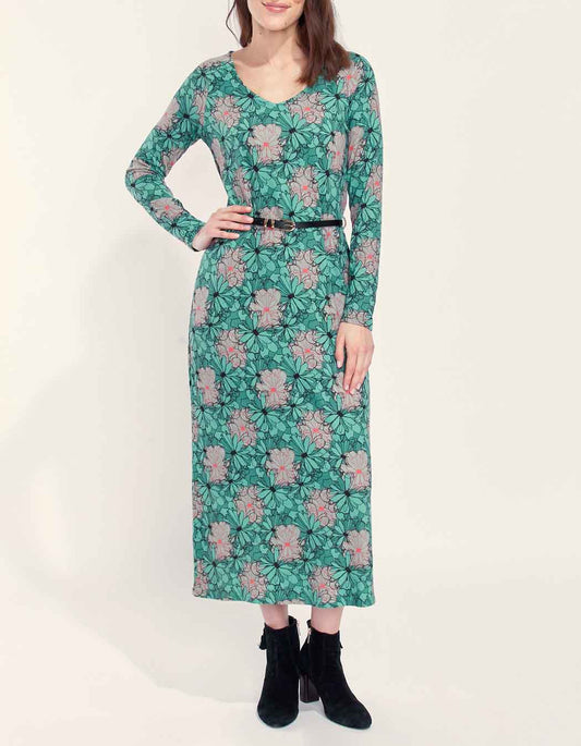 Robe midi en maille jersey BEELA