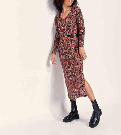 Robe midi en maille jersey BEELA