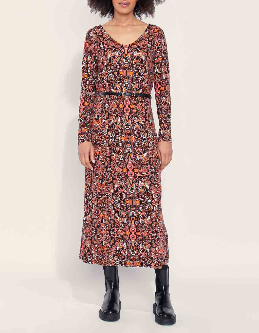 Robe midi en maille jersey BEELA