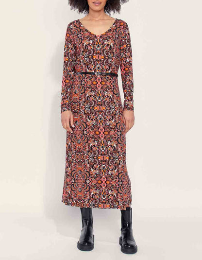 Robe midi en maille jersey BEELA