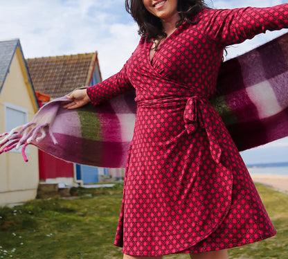 Robe portefeuille imprimée maille jersey BALINA