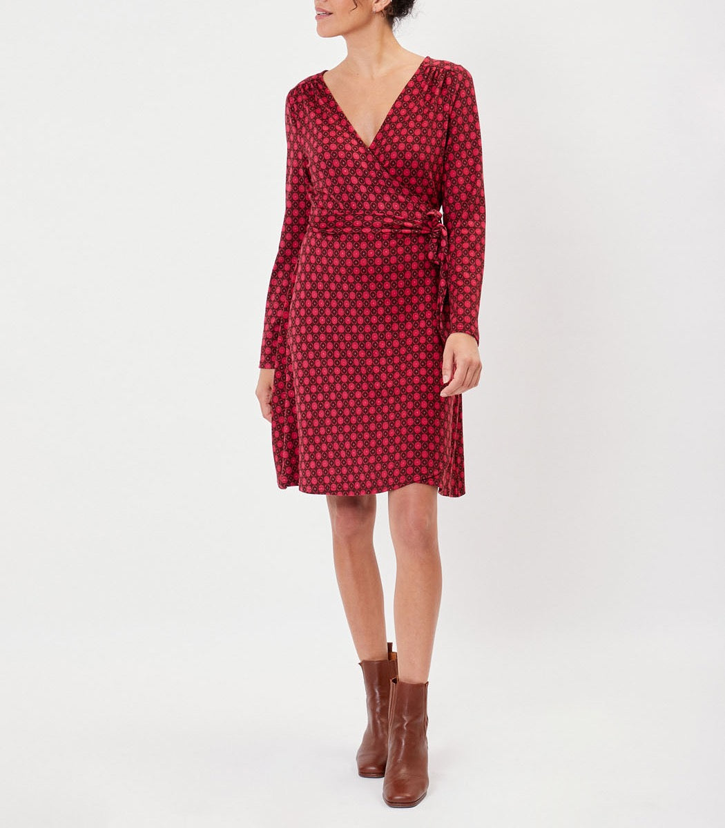 Robe portefeuille imprimée maille jersey BALINA