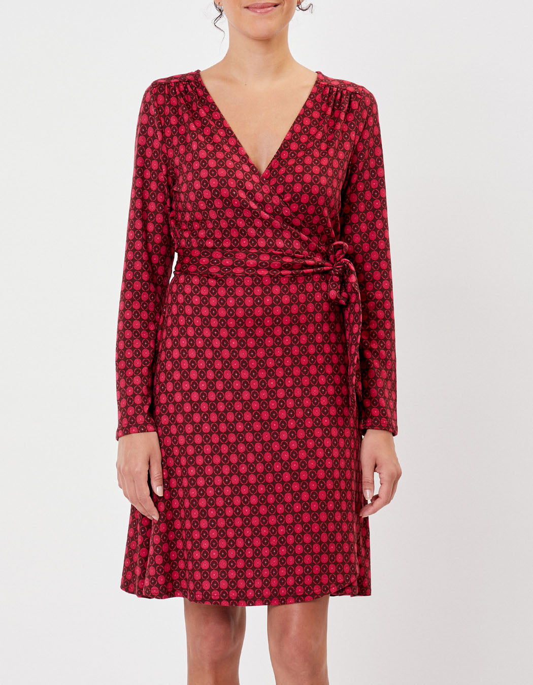 Robe portefeuille imprimée maille jersey BALINA