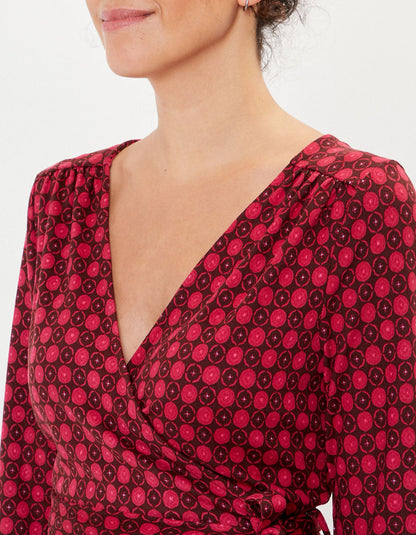 Robe portefeuille imprimée maille jersey BALINA
