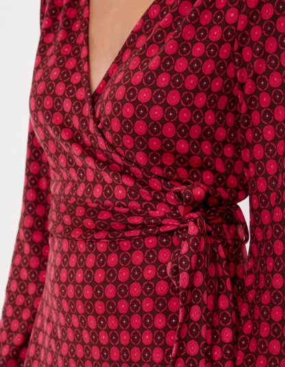 Robe portefeuille imprimée maille jersey BALINA