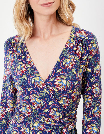 Robe portefeuille imprimée maille jersey BALINA