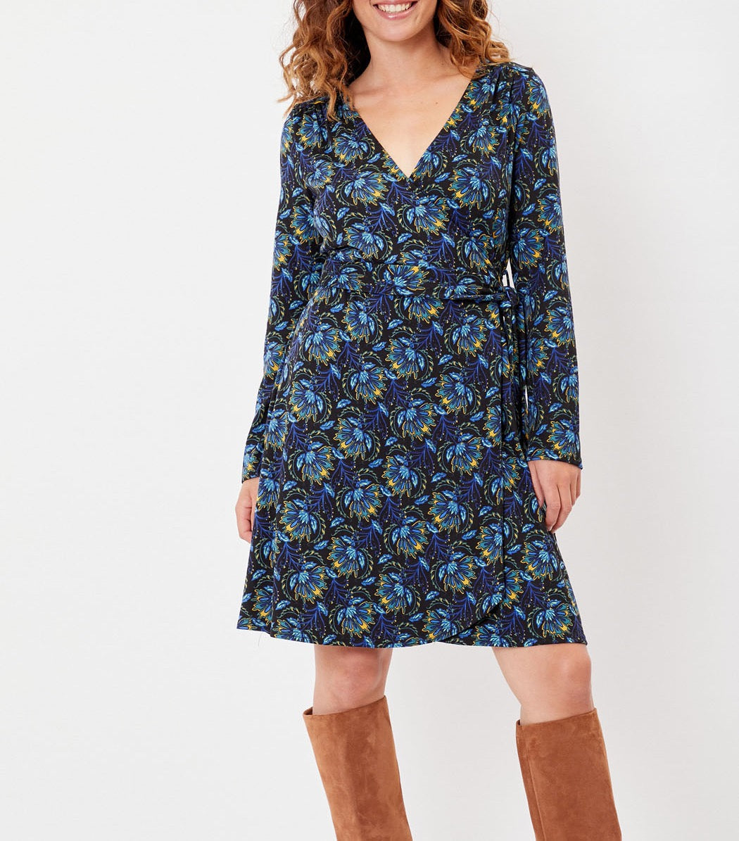 Robe portefeuille imprimée maille jersey BALINA