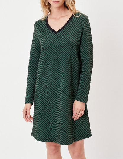 Robe maille évasée à motifs ASDIS