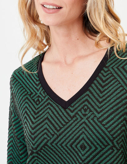 Robe maille évasée à motifs ASDIS