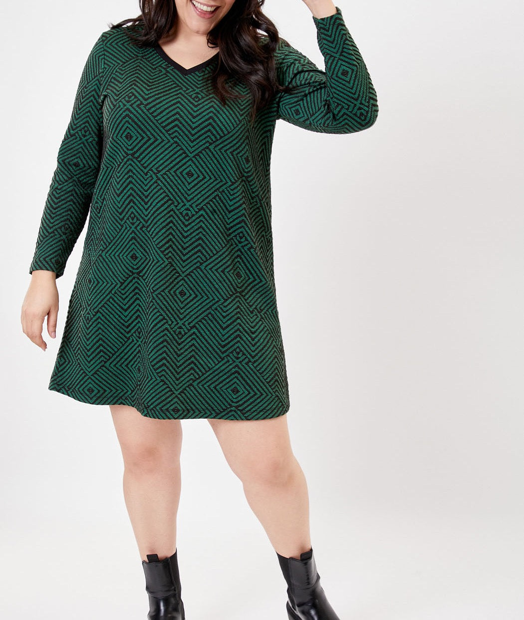 Robe maille évasée à motifs ASDIS
