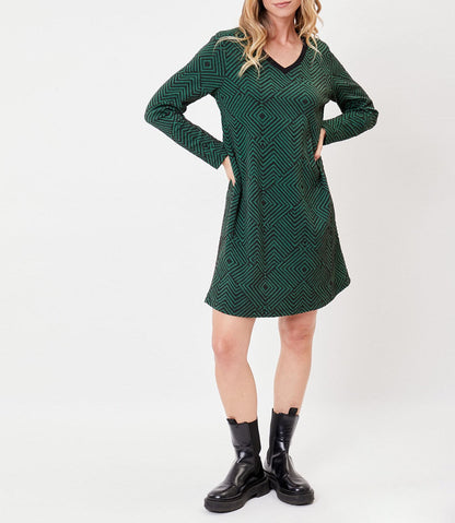 Robe maille évasée à motifs ASDIS