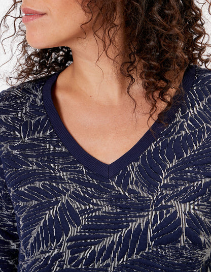 Robe maille évasée à motifs ASDIS