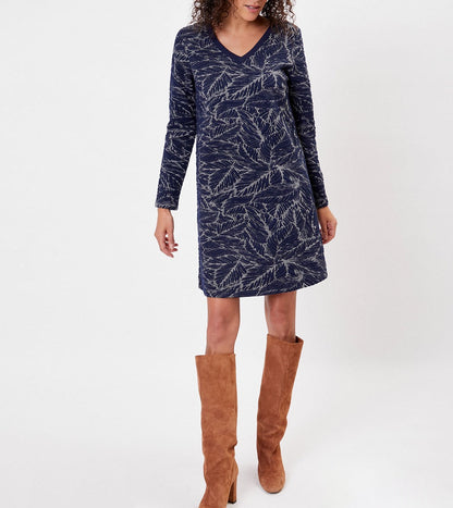 Robe maille évasée à motifs ASDIS