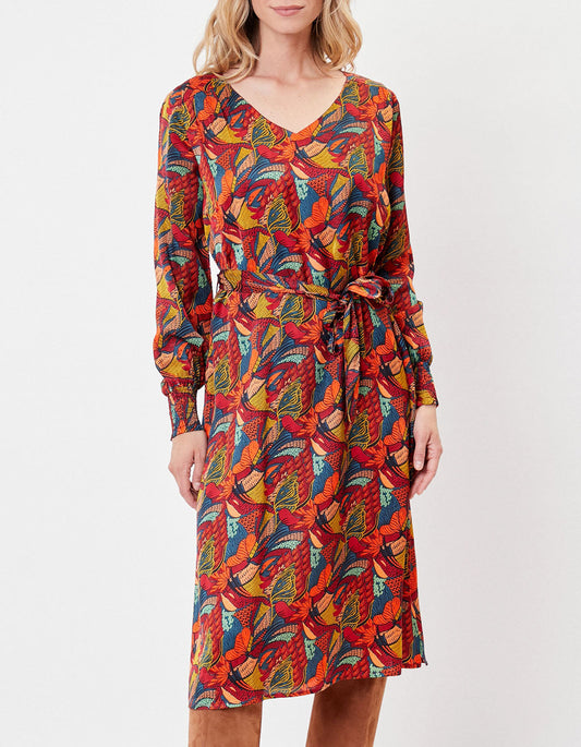 Robe droite midi imprimée LEIRA