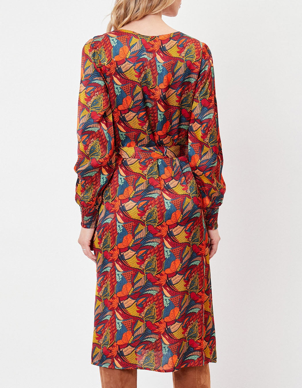 Robe droite midi imprimée LEIRA