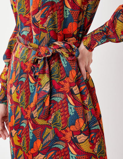 Robe droite midi imprimée LEIRA