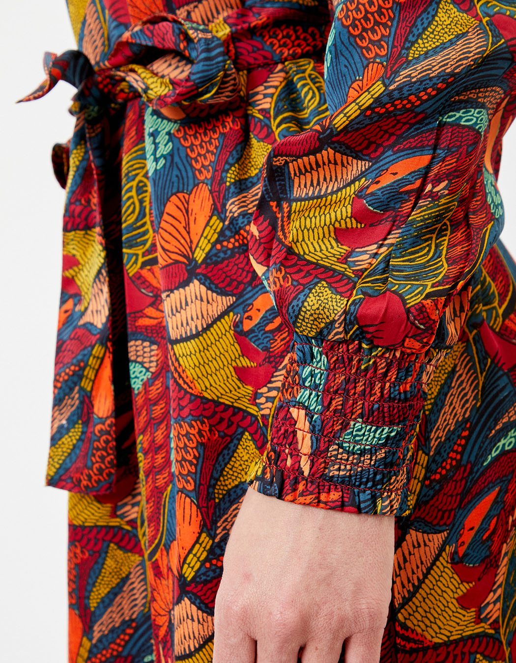 Robe droite midi imprimée LEIRA