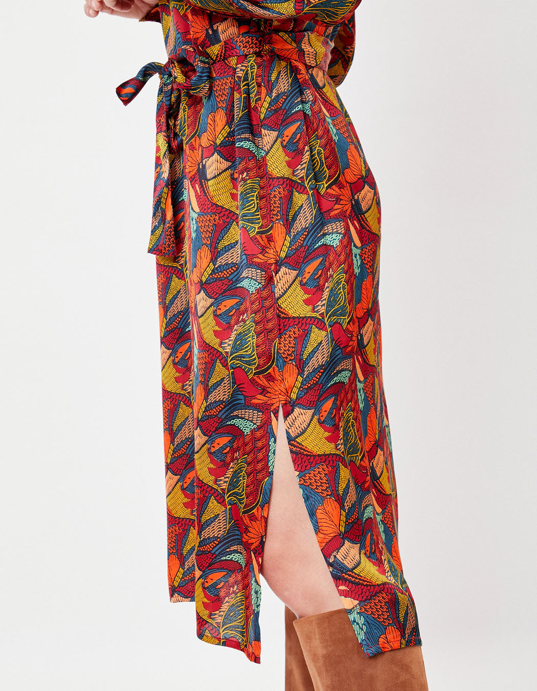Robe droite midi imprimée LEIRA