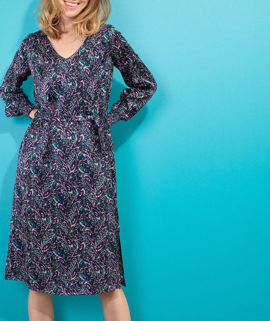 Robe droite midi imprimée LEIRA