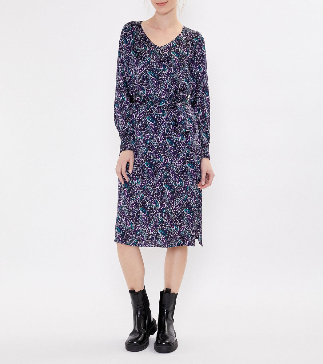 Robe droite midi imprimée LEIRA