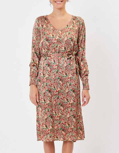 Robe droite midi imprimée LEIRA
