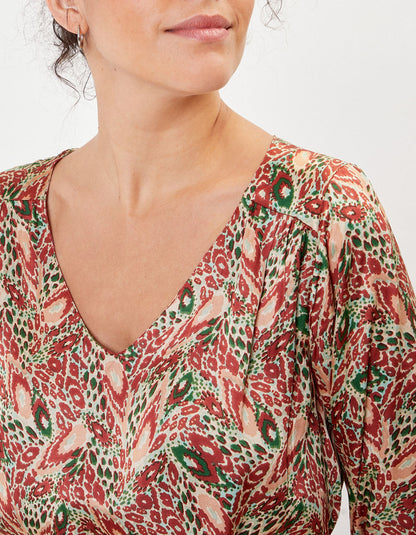 Robe droite midi imprimée LEIRA