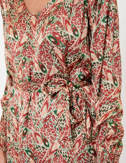 Robe droite midi imprimée LEIRA