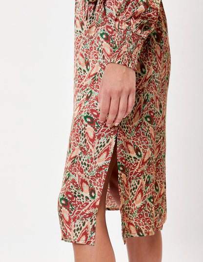 Robe droite midi imprimée LEIRA