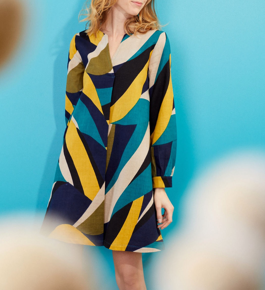 Robe courte imprimée coton HILD